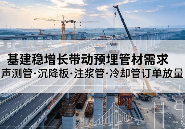 曲靖基建稳增长带动预埋监测管材需求，声测管、沉降板、注浆管订单持续放量